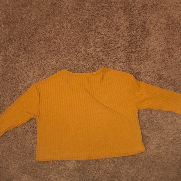 Cute mustard cropped sweater! - Picture 2 of 3